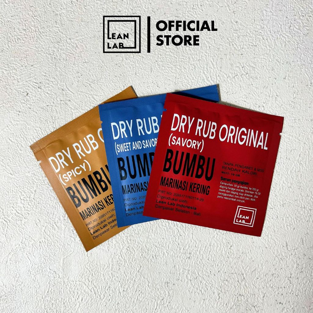 

(Special Live) Bumbu Masak Lean Lab Dryrub Sachet 10g x3