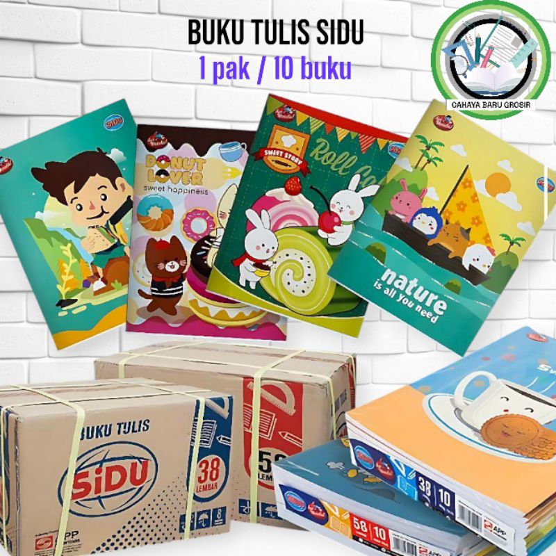 

SIDU buku tulis sidu 32lbr 38lbr 58lbr 1pak isi 10