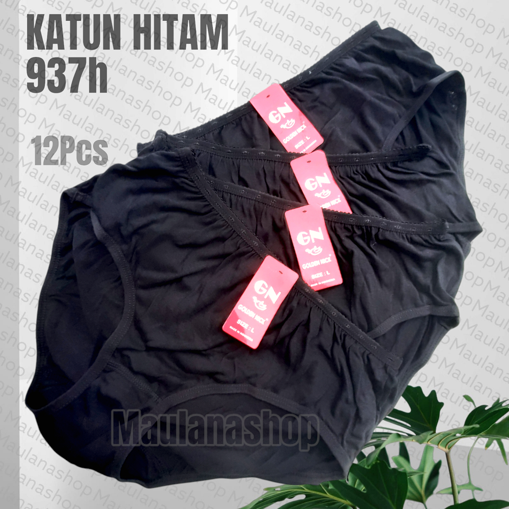 Cd Golden Nick 937 Hitam | Celana Dalam Wanita Dewasa Lusinan Katun Murah Khusus Warna Hitam