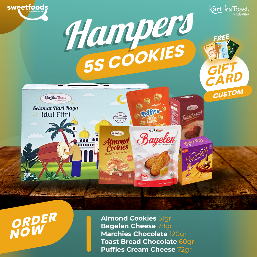 

Kartika Toast Hampers 5S - Parcel Hampers 5S Cookies Kartika Toast (Free Request Kartu Ucapan)