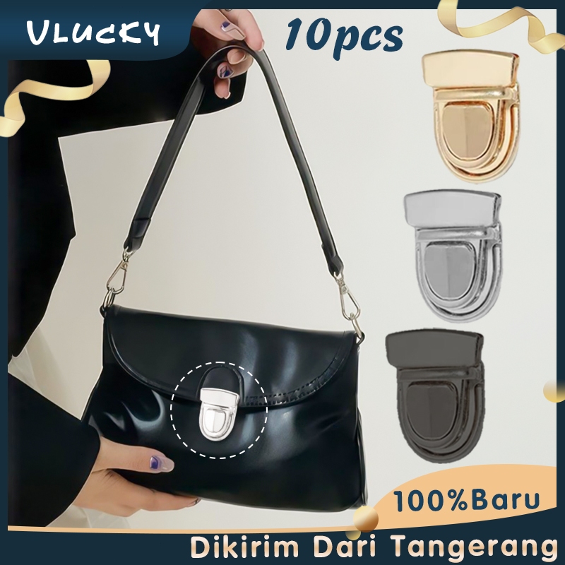 Isi 10 Kunci Sodok Jepit Tas Dompet Ransel Besi Untuk Kerajinan DIY Tas Dompet Tas Tangan Membuat