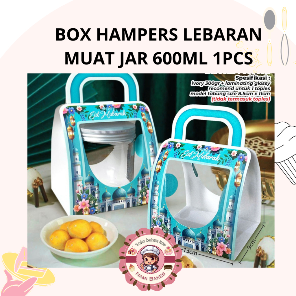 

Kotak Lebaran / Hampers Idul Fitri muat jar 600ml 1 pcs ( isi 2 )