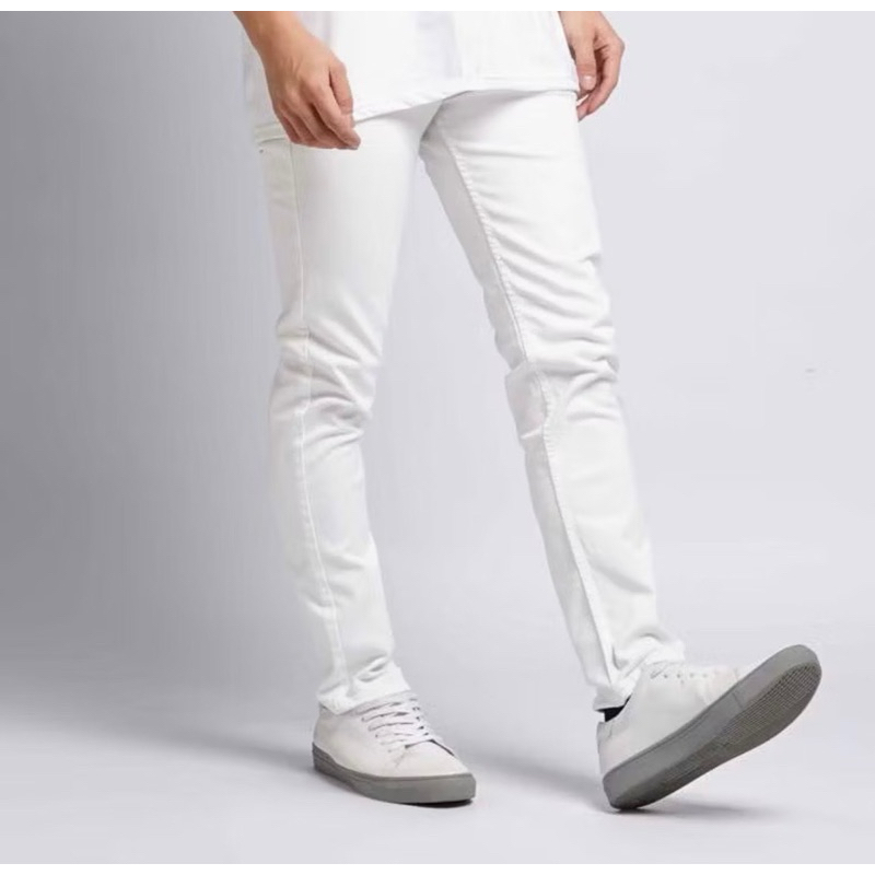 Celana Panjang Soft Jeans Putih Terlaris Premium Ready Medan