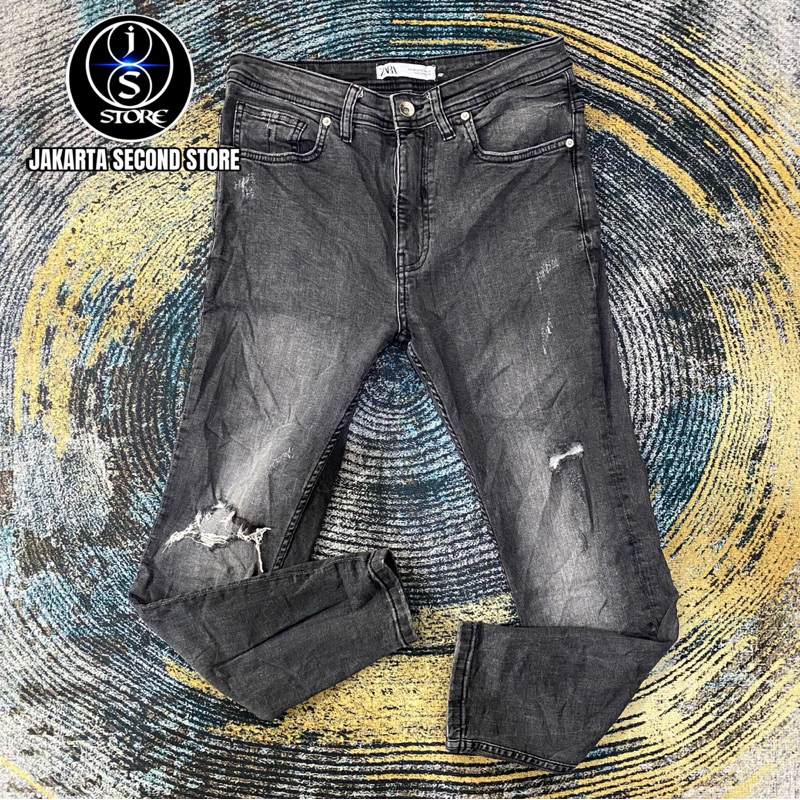 Ripped Jeans Zara Man Grey