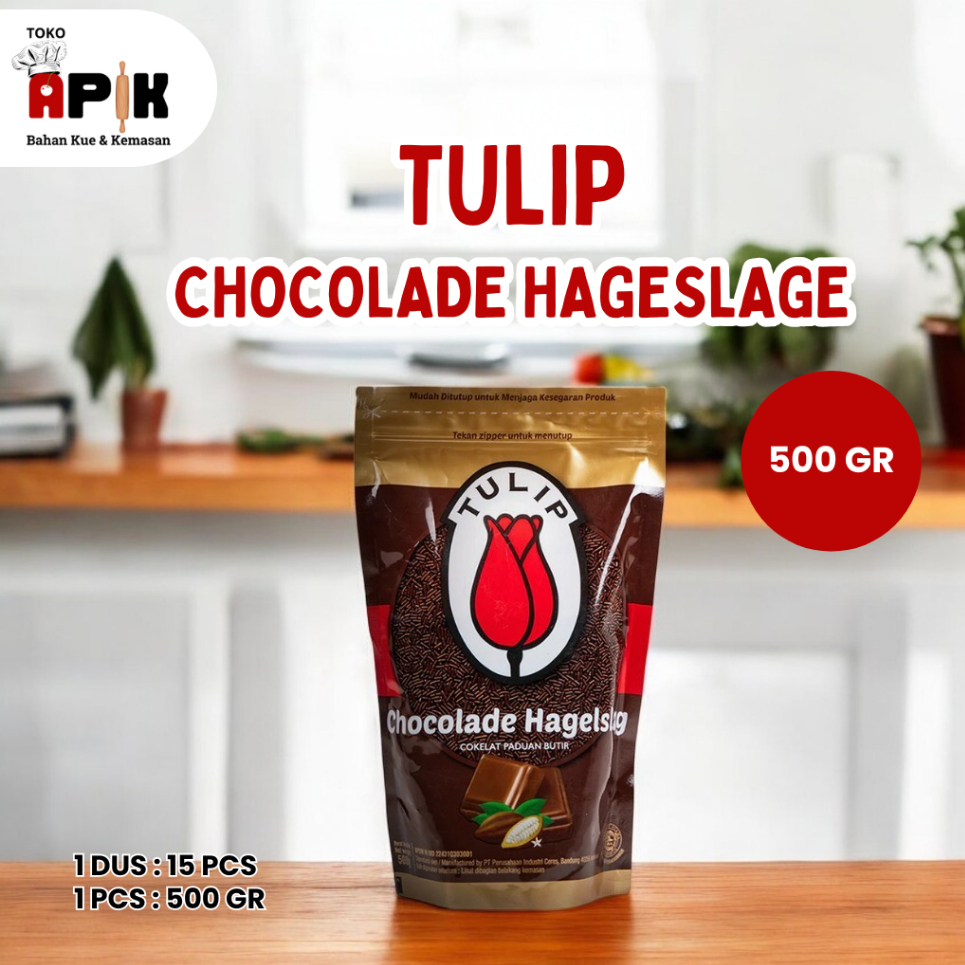 

TULIP MESIS COKLAT 500 GR / Meses Tulip Dark 500gr Chocolade Hageslage / Tulip Meises Coklat