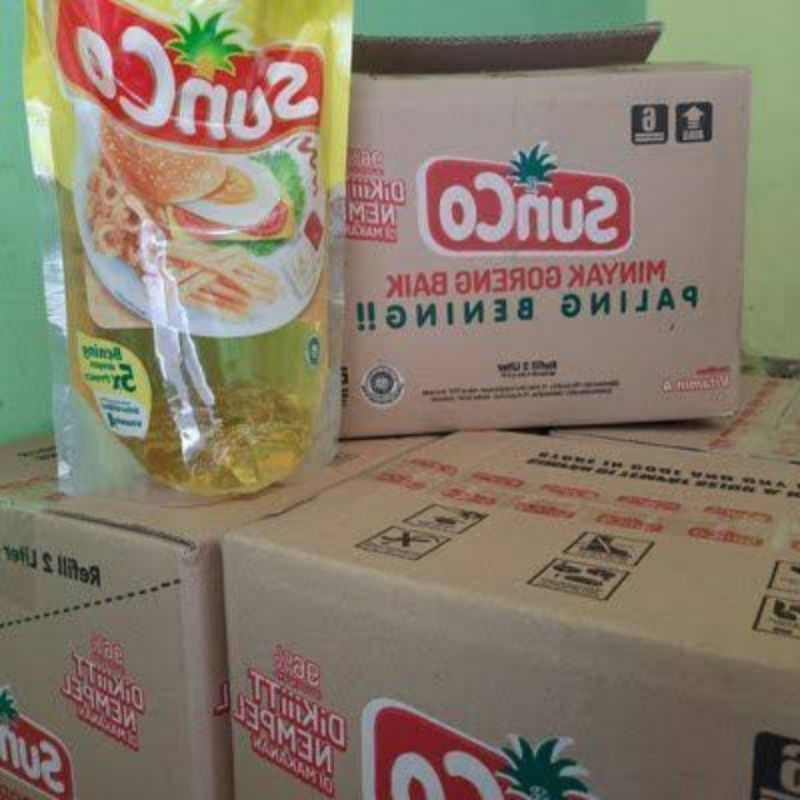 

[ Agen ] 1 DUS/1 KARTON Minyak Goreng Sunco Kemasan Pouch 2 Liter