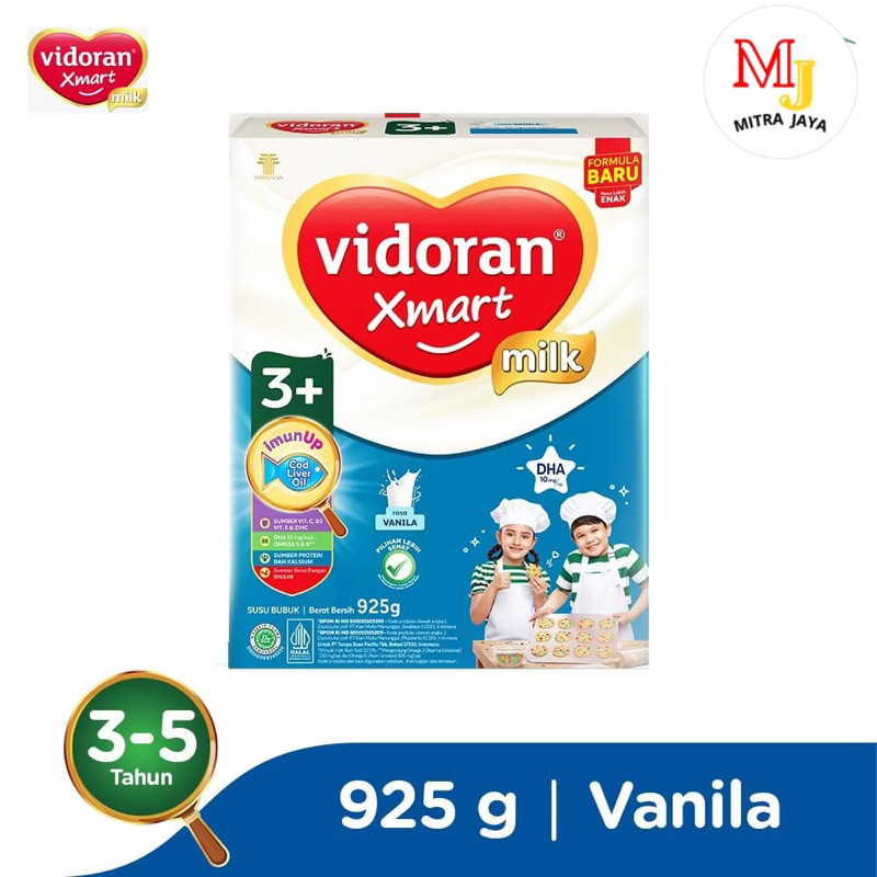 

Vidoran Xmart 3+ 925gr Susu Formula Pertumbuhan Anak 3-5 Tahun