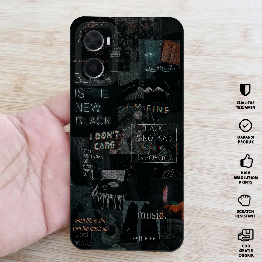 Case Oppo A76 / Oppo A36 - Softcase Oppo A76 Oppo A36 Case Procamera Motif Aesthetic - Casing Hp Opp