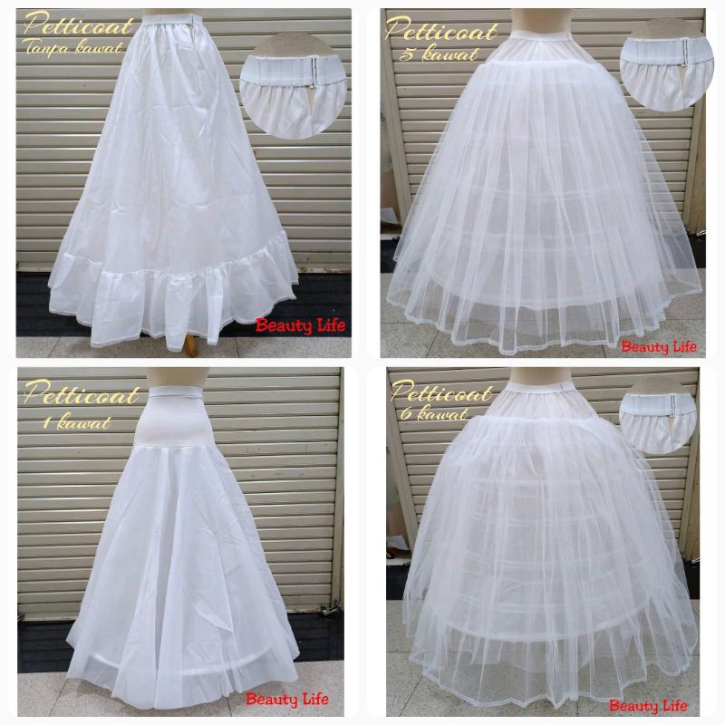 Petticoat Rok Daleman Pengembang Gaun Import Premium High Quality