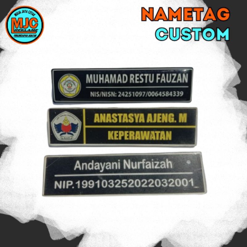 

Name tag Resin Kuningan