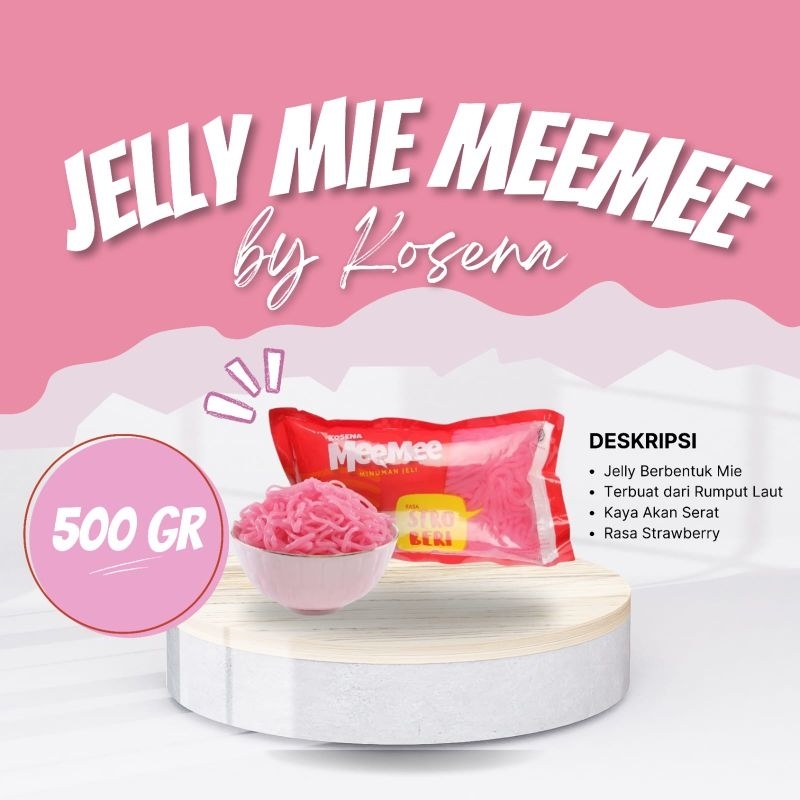 

JELLY MIE MEEMEE RASA STRAWBERRY 500GR