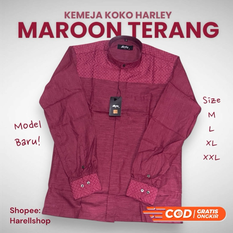 Kemko Harley warna MAROON TERANG