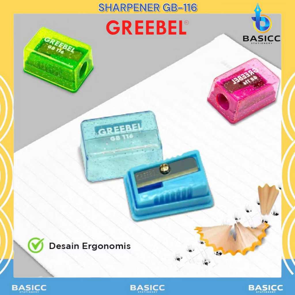 

Greebel Rautan Pensil Serutan Sharpener GB-116 | @ 1Pcs