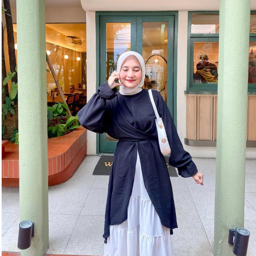 Clara  Long Tunic 3in1 Tunic Crinkle Premium Tunic Korea Tunik Kekinian Tunic Lucu Tunic Wanita Terb