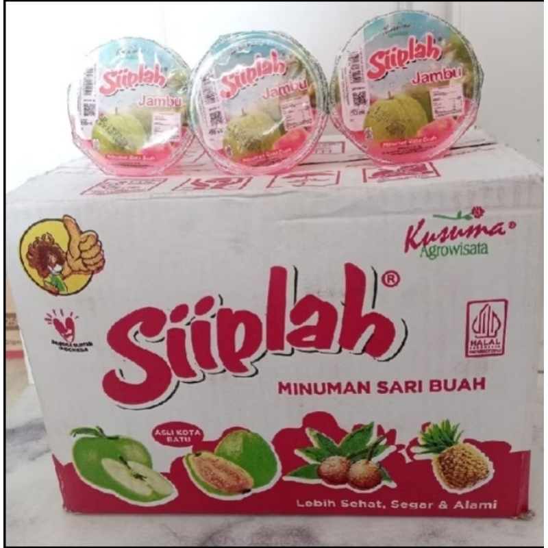 

MINUMAN Lebaran Siiplah minuman rasa buah Leci , Nanas,Apel,jambu ( 1 Dus 32pcs )