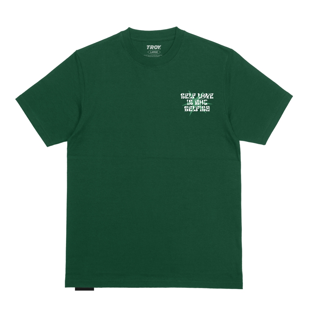 Troy Company Tshirt Forest Green Self Love - Kaos Lengan Pendek Kaos Hijau MTD 3026