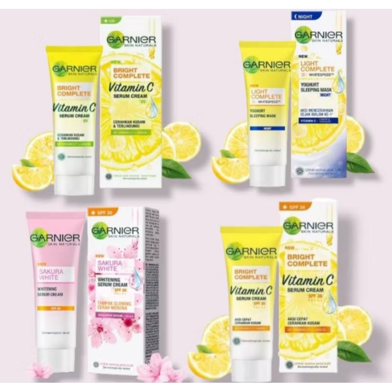 GARNIER Bright Complete UV Serum Cream 20ml | Cream Siang Malam