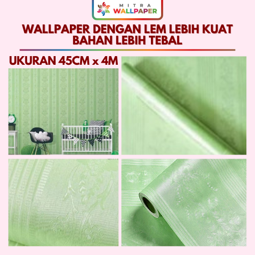 Wallpaper Dinding Hijau Polos Wallpaper Dinding Kamar Tidur Motif Embos Hijau Polos Wallpaper Dindin
