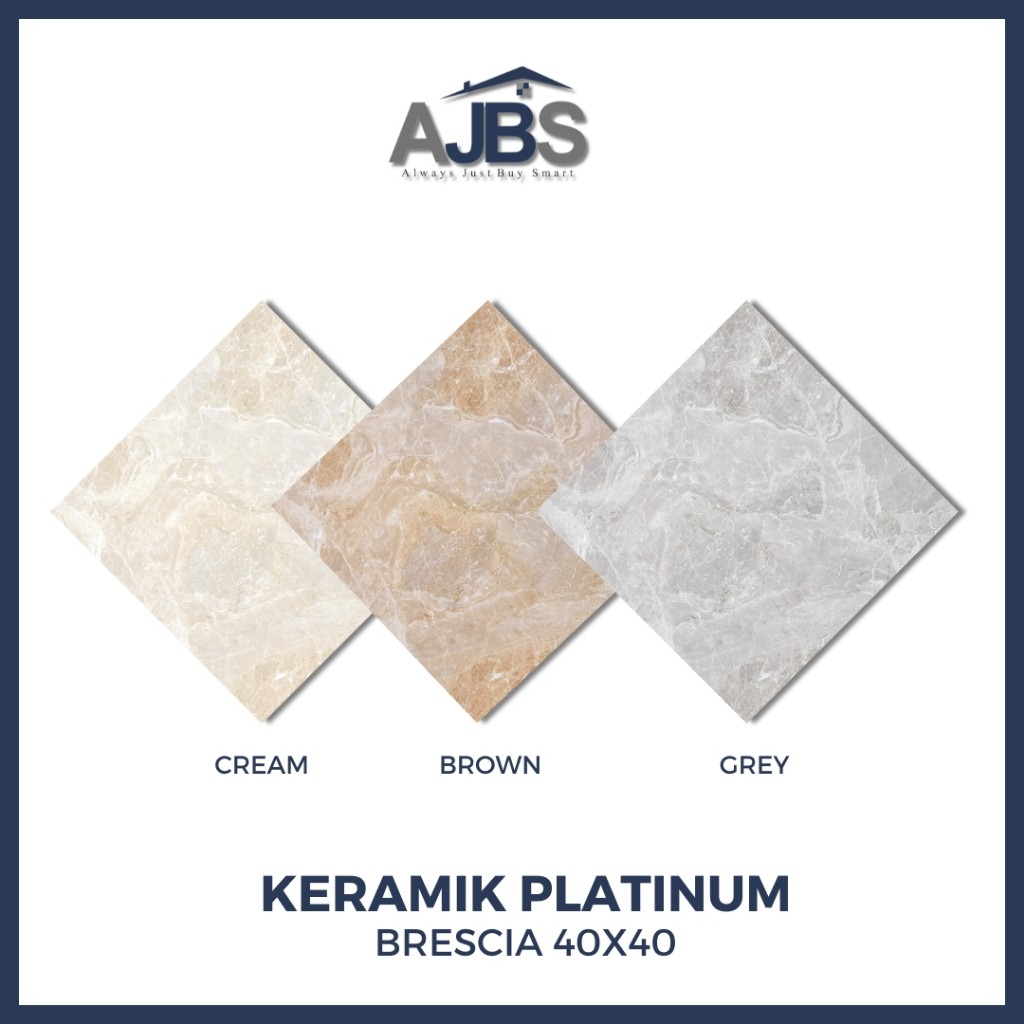 Keramik Lantai / Dinding PLATINUM 40x40 - PLATINUM BRESCIA