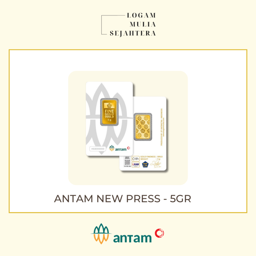 LOGAM MULIA 5Gr ANTAM NEW PRESS