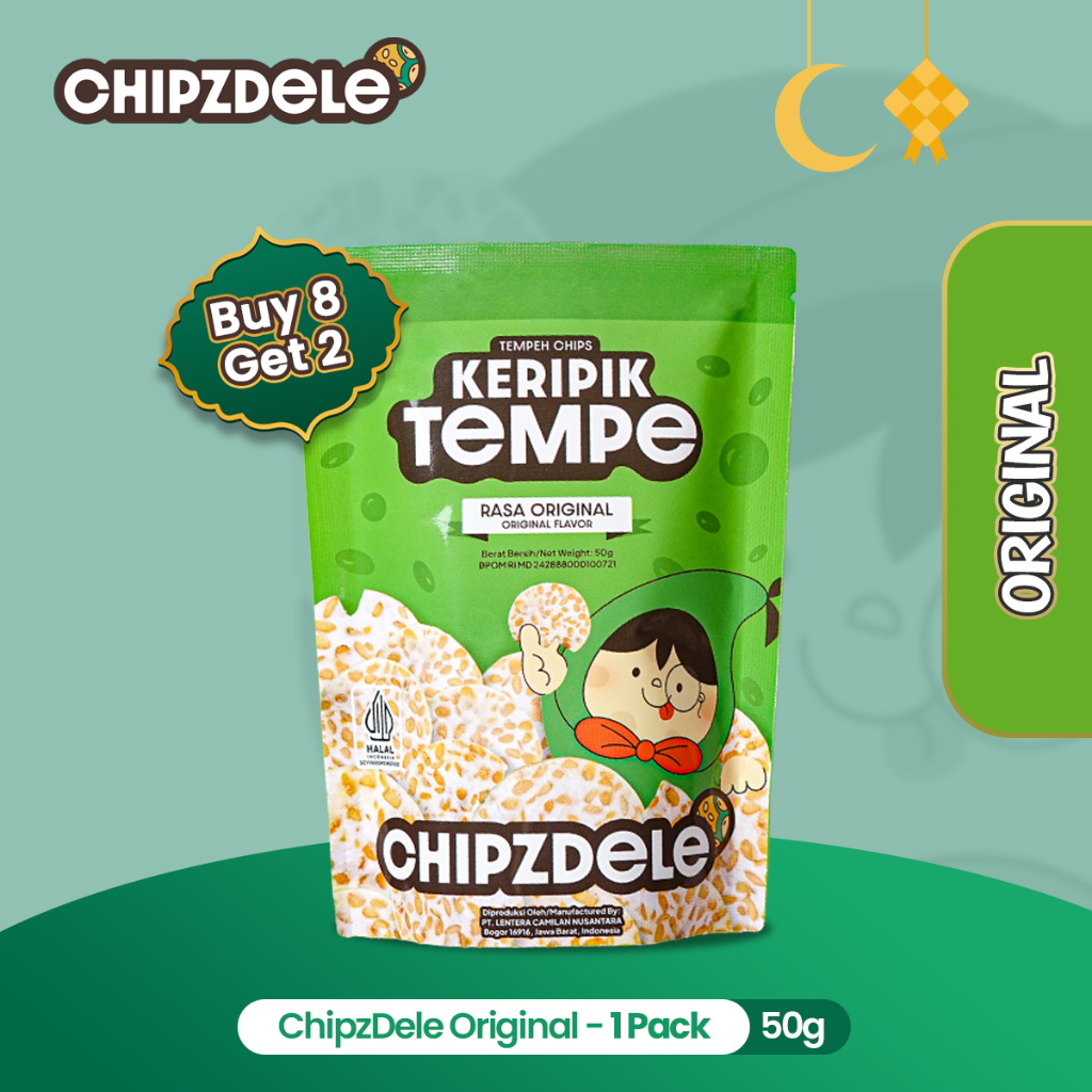 

Chipzdele Keripik Tempe Rasa Original 50 gram - 1 Pack