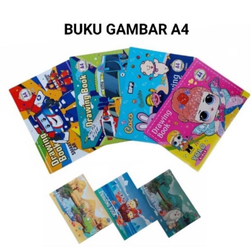 

Buku Gambar A4 1 Pack isi 10pcs - Drawing Book A4