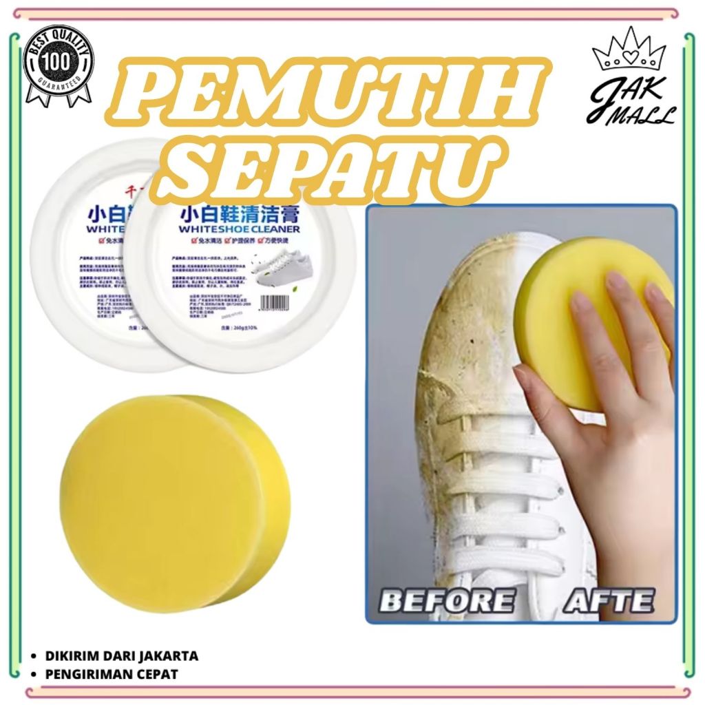 JM Krim Pembersih Sepatu FREE Sepatu Krim Pemutih Sepatu Sabun Alat Pembersih Sepatu Tanpa Air