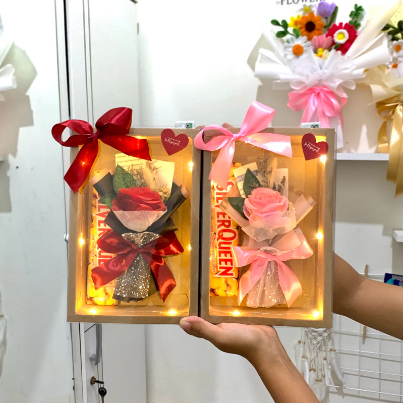 Gift Flower Box || Kado Valentine || Flower in box || Buket Bunga || Kado Makassar
