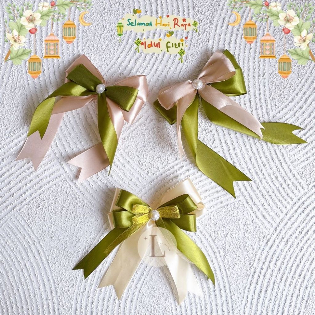 

Pita Lebaran Handmade - Pita Hampers Ramadhan Siap Pakai - Pita Souvenir Idul Fitri Eid Mubarak