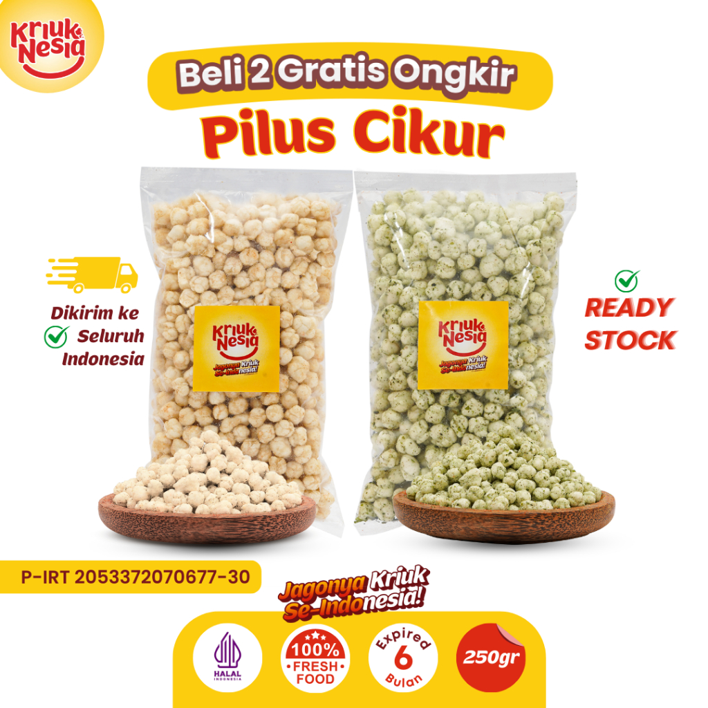 

Kriuknesia Cemilan Pilus Cikur - Isi 250gr