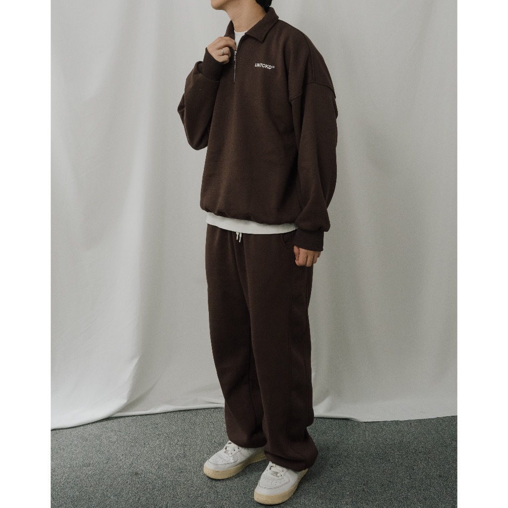 RJ4 Halfzip Rugby Shirt Brown