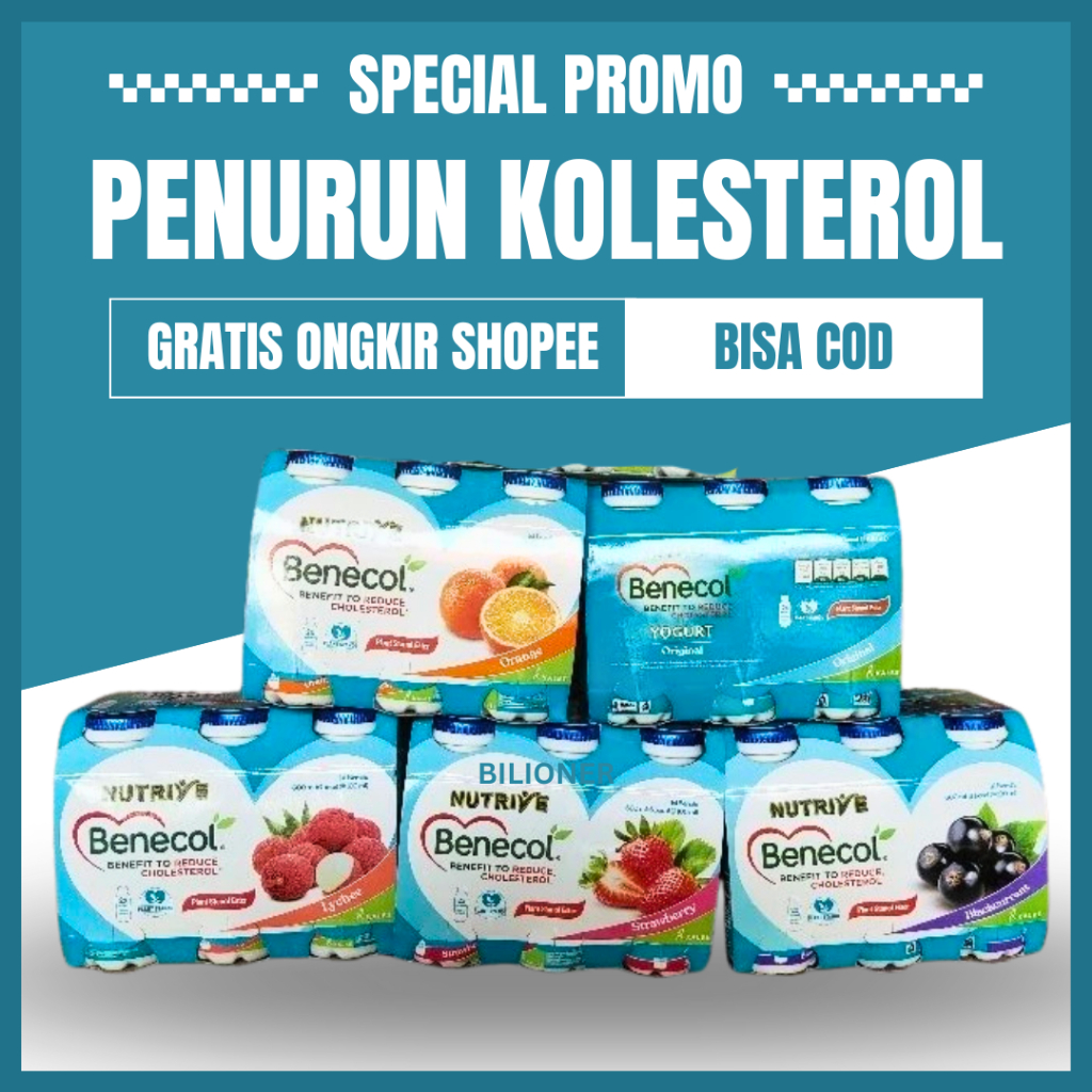 

Nutrive Benecol Penurun Kolesterol Alami Cepat | 6 Botol 100ml