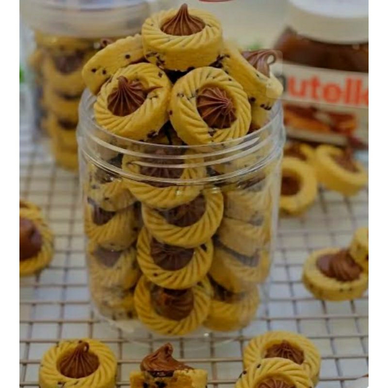 

Nutella Cookies Premium Kemasan toples tabung 250gr 350gr 500gr