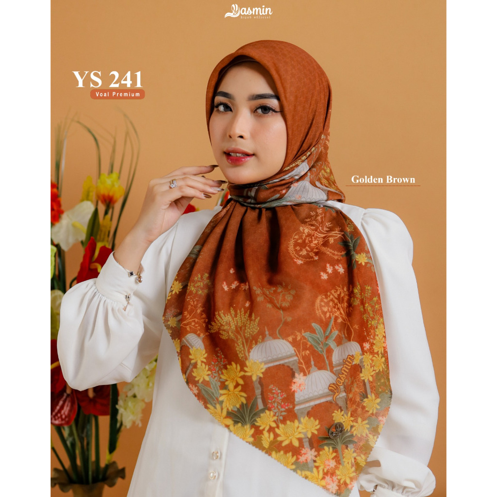 Segi Empat Motif Aqsa Terbaru Ys 241 Scarf Aqsa Yasmin Hijab Segiempat motif voal premium lasercut