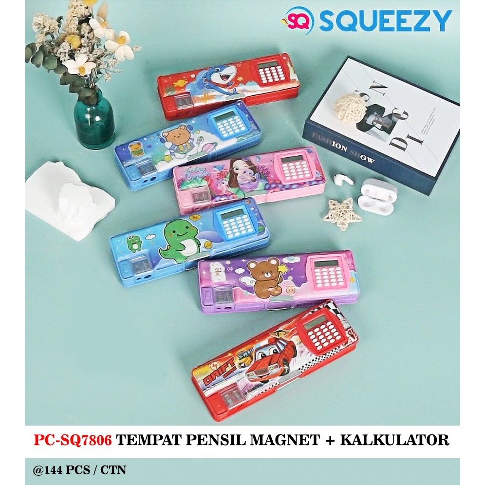 

Tempat Pensil Magnet + kalkulator / Kotak Pensil magnet SQ-7806/7806S