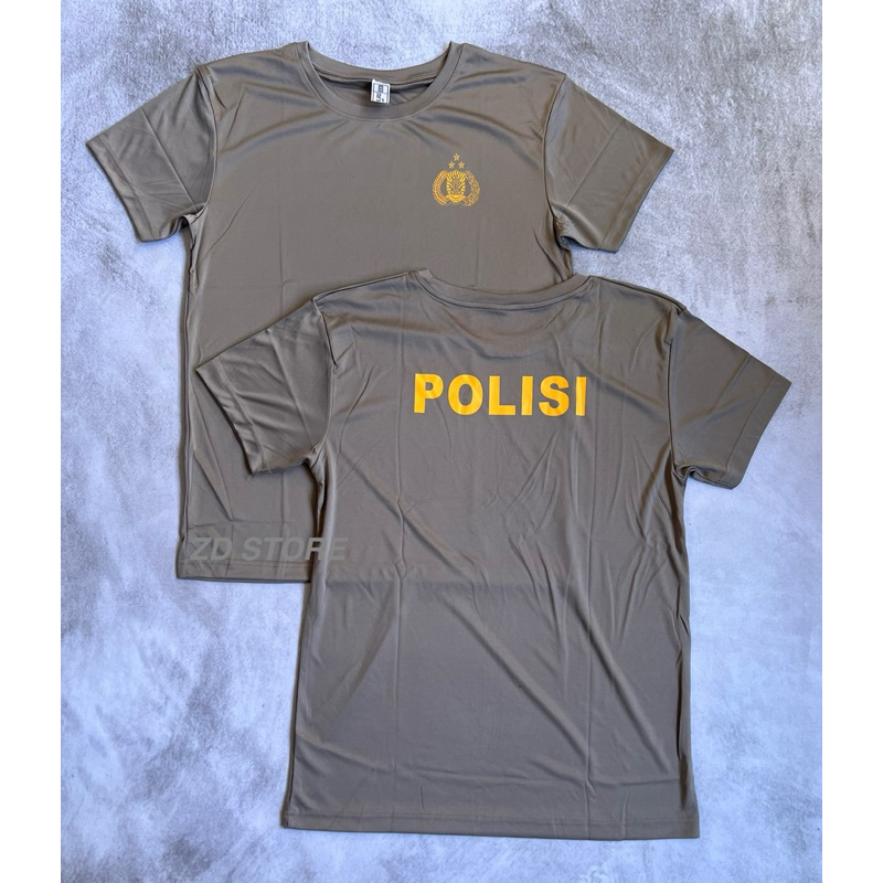 Kaos Coklat Jersey Jatah Polri/Kaos Jatah Polisi Jersey