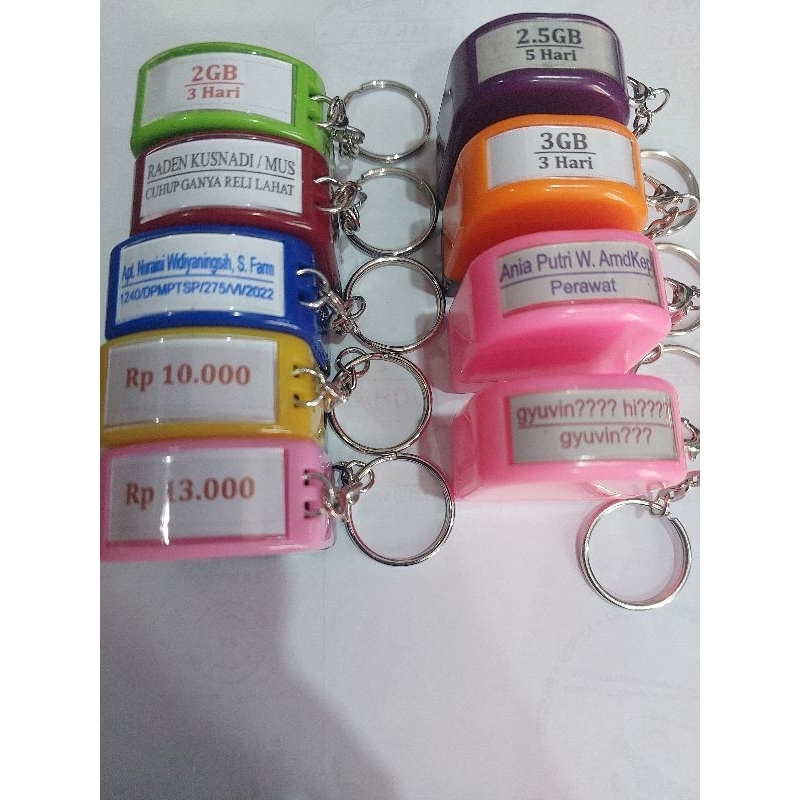 

Custom Stempel Nama Dokter Konsulen 10x30 mm Gantungan Kunci