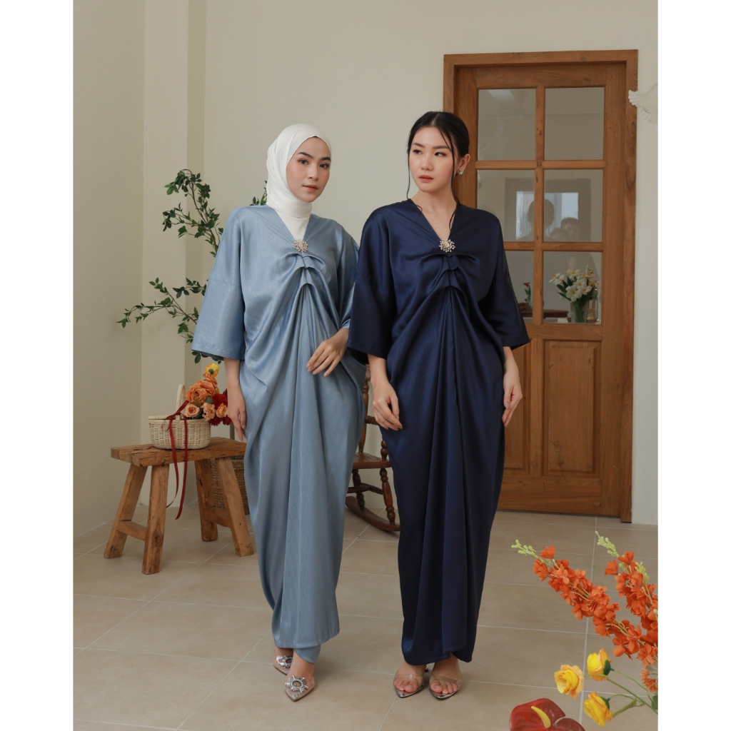 BESTPROMO [ Canary ] Ayesha Kaftan / Baju Lebaran/ Baju Wanita / Kaftan