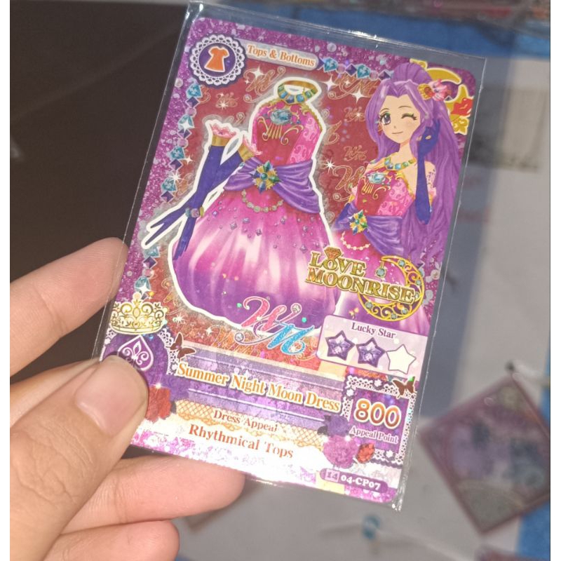 (BOOKED) kartu Aikatsu WM - Summer night moon dress Mizuki Indo Ver (RARE)