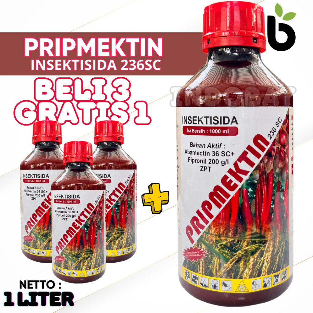 Insektisida PRIPMEKTIN 236SC Kemasan 1 Liter Pembasmi Hama Ulat Sundep