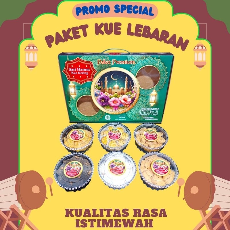 

paket kue kering lebaran Sari harum diamond parcel hari raya idul Fitri