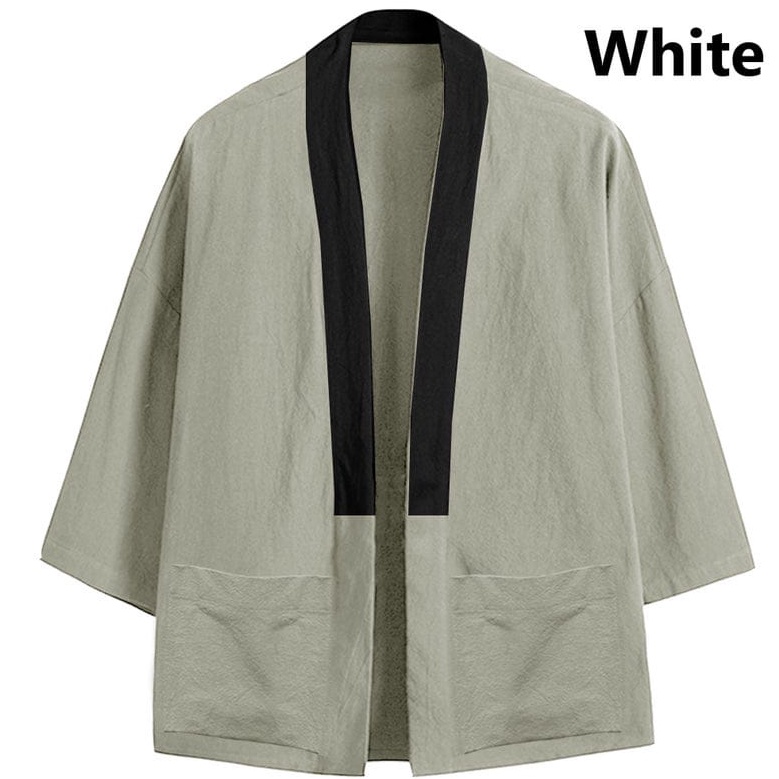 KODE V69A KUKABIAL OUTER KIMONO CARDIGAN BLAZER JAS JEPANG KOREA COWOK LAKI LAKI PRIA