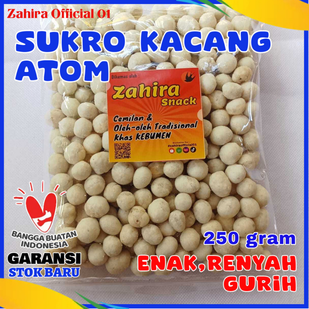 

Sukro Kacang Atom Snack Kiloan Cemilan Makanan Ringan 250gram