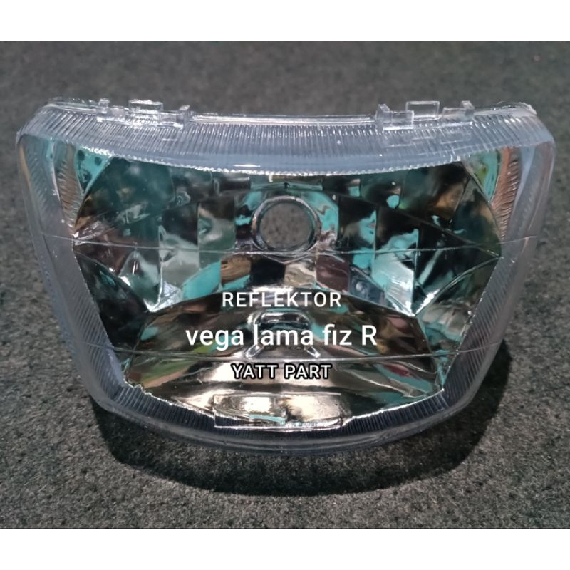 reflektor yamaha vega r lama fiz r kaca bening detail ori original batok lampu depan yamaha fiz r to