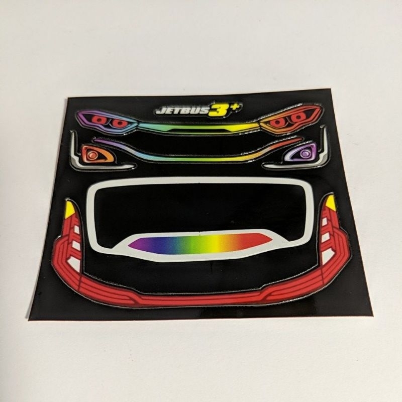 stiker headlamp Jb3 RGB/rainbow stiker miniatur bus aksesoris miniatur bus toys