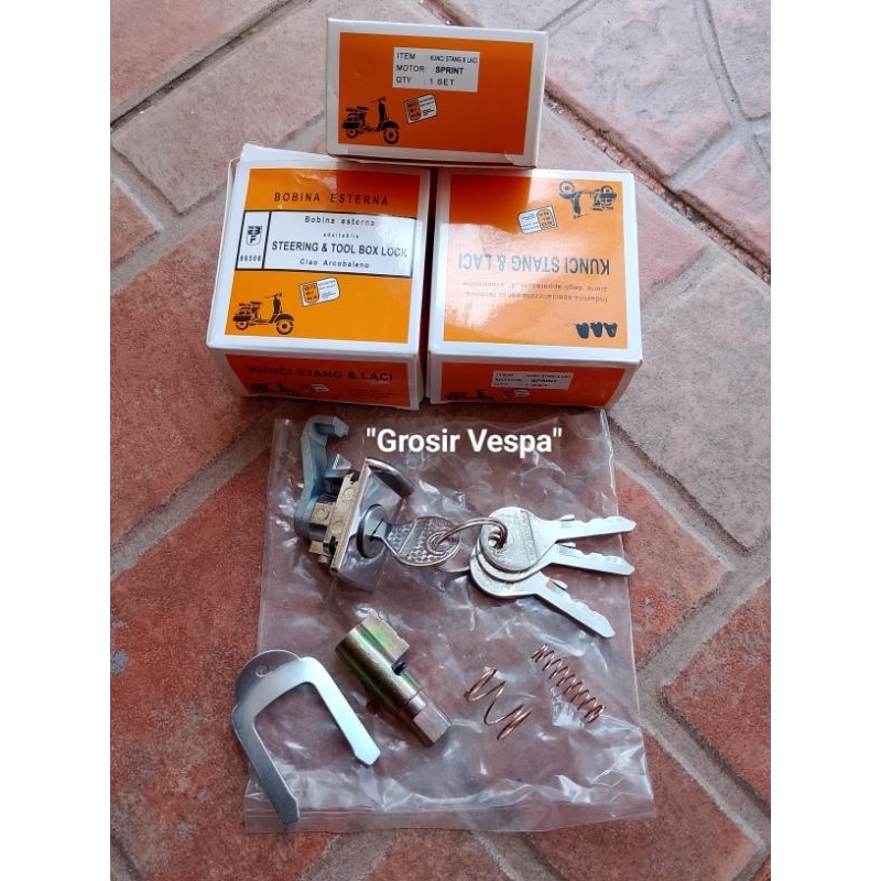 Kunci Set Stang Dan Box Laci Vespa Super Vespa Px