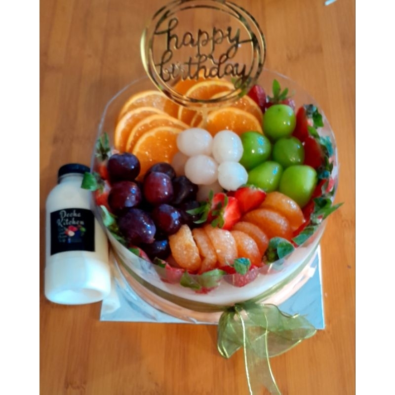 

puding toping full buah uk 20x20cm