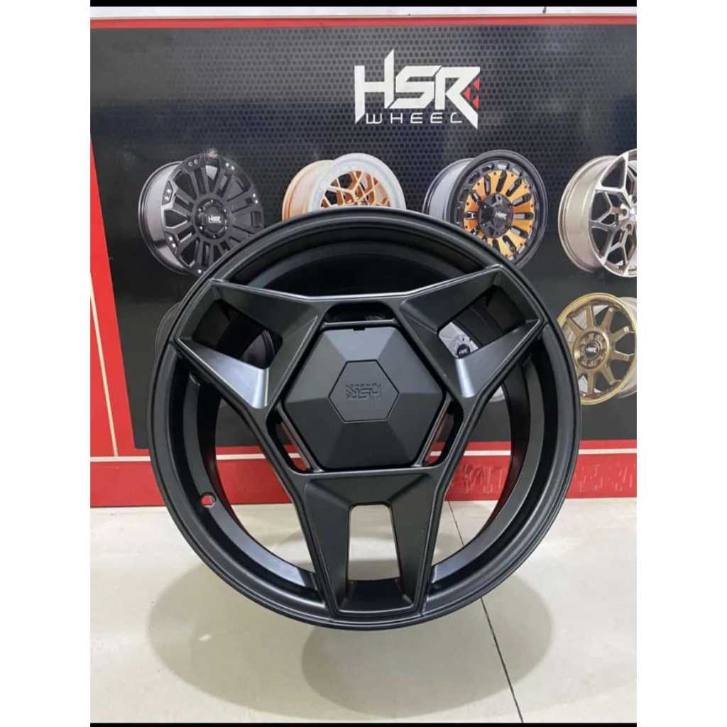 PELEK VELG RACING MOBIL JAZZ AGYA BRIO WULING BINGOU HSR TELU R16 4X100 RING 16 BLACK
