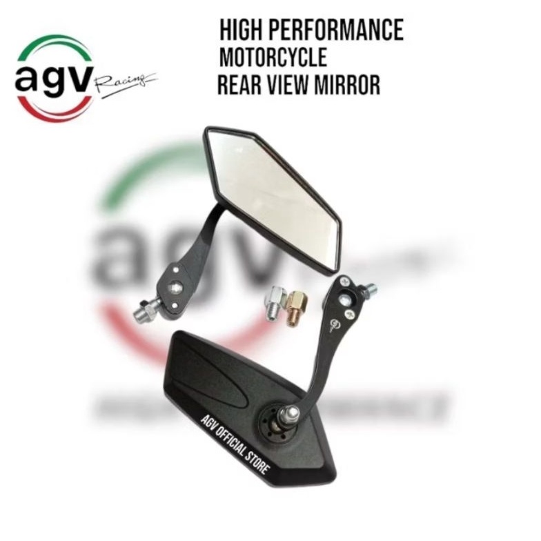 KODE K55C Terbaru Spion Motor Spion New Koso Variasi Black Series AGV Kaca Putih Universal Semua Mot