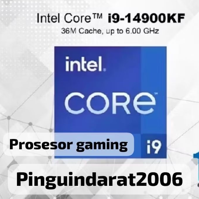 Intel core prosesor gaming i9 14900kf LGA 1700 garansi resmi